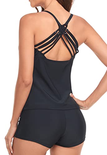 Sixyotie Women's Swimwear Gradient Color Tankini Set Top with Shorts L –  Style Heist