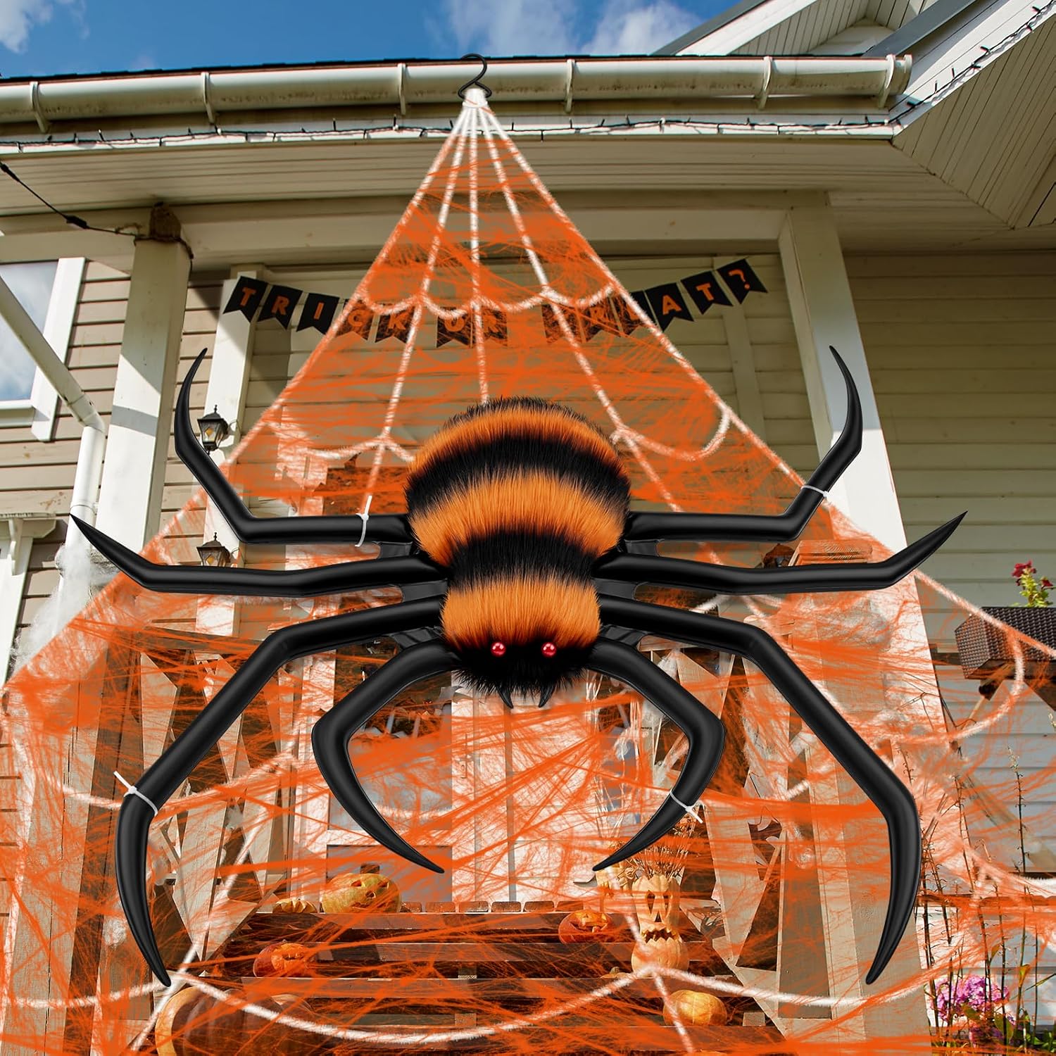 Artificial Stretch Spider Web Halloween Decorations with Artificial Stretch Spider Web Halloween Decorations with