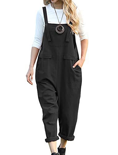 YESNO Women s Dungarees Loose Casual Plus Size Lightweight Sleeveless Style Heist