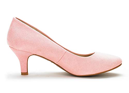 Dusky pink sales kitten heel shoes
