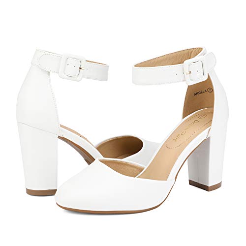 White ankle strap sales shoes