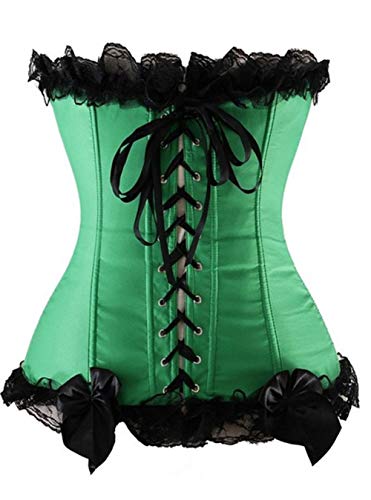  LIEEDRSF Green Corset Top Women's short Waist Belt