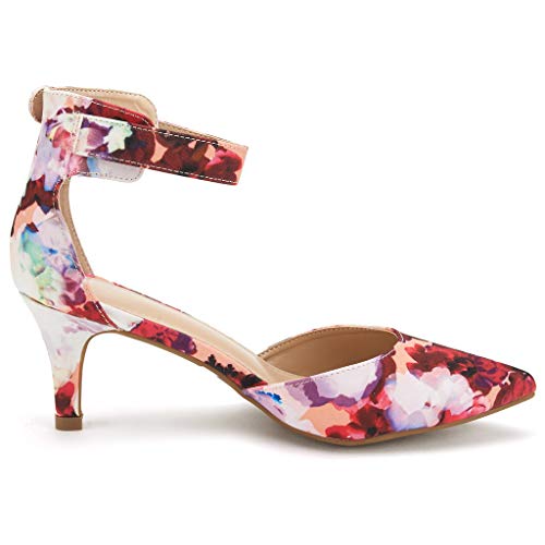 Floral Low Heel Ankle Strap Shoes – Style Heist