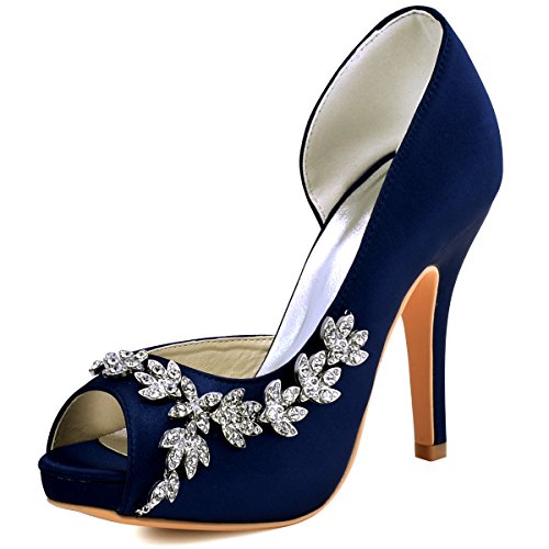 Elegantpark HP1560IAC Platform Wedding Shoes for Bride High Heels Wome Style Heist