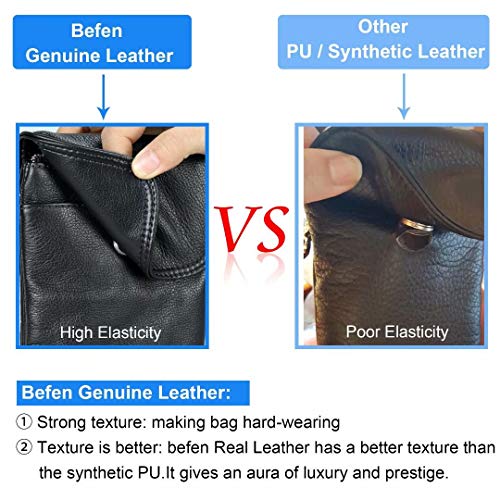 befen Black Leather Small Crossbody Phone Bags for Women Mini