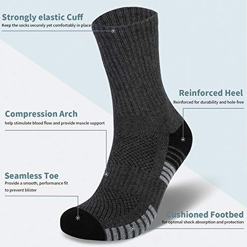 coskefy Cotton Sports Socks Cushioned Running Socks Trainer Socks