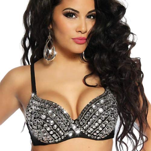 Women's Punk Bikini Bra Lady Goth Silver Studded Push Up Bras A Must f –  Style Heist