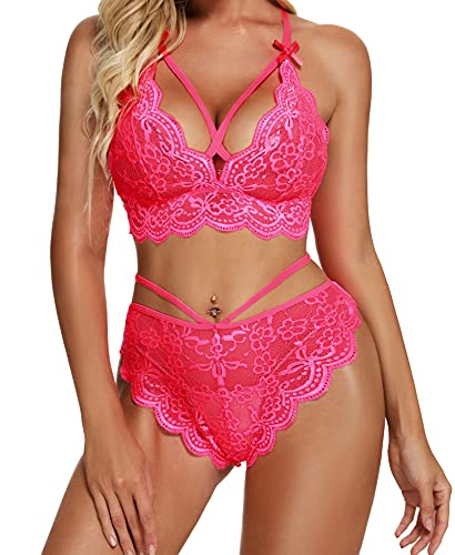 Namifin Women Lingerie Set Lace Bralette and Panty Set Strappy Lace Li –  Style Heist