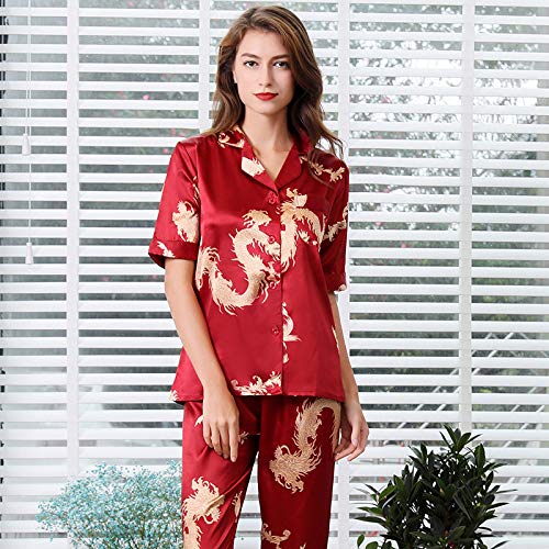 Woman S Pajamas Chinese Style New Year Dragon Pattern Pjs